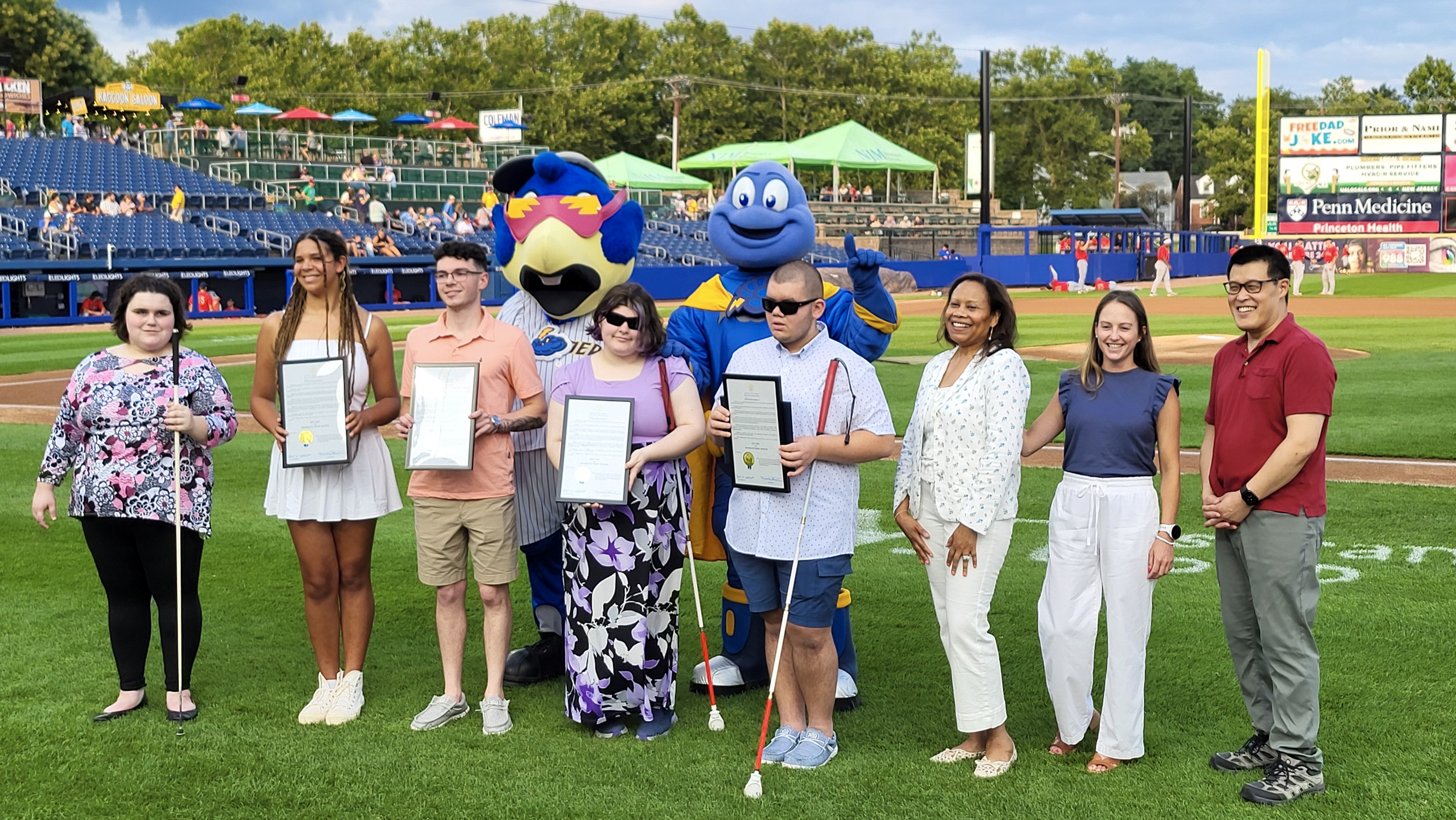 Blind and Visually Impaired Individuals Honored at Trenton Thunder Game